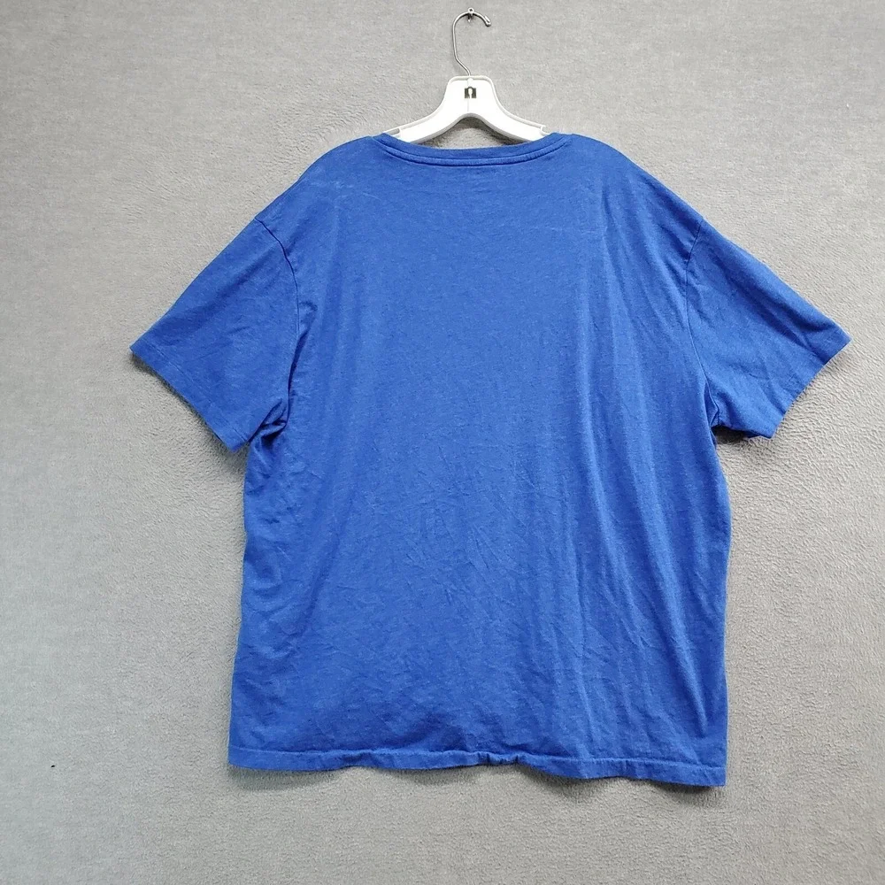 Polo Ralph Lauren Men Shirt XL Blue Logo‎ Embroidered Short Sleeve Crew Neck